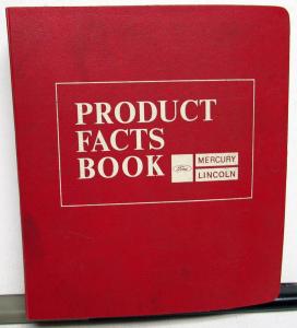 1973 Lincoln Mercury Dealer Product Facts Data Book Cougar Continental Pantera