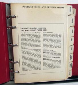 1973 Lincoln Mercury Dealer Product Facts Data Book Cougar Continental Pantera