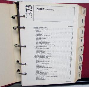 1973 Lincoln Mercury Dealer Product Facts Data Book Cougar Continental Pantera