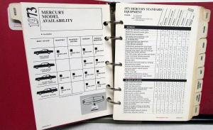 1973 Lincoln Mercury Dealer Product Facts Data Book Cougar Continental Pantera