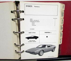 1973 Lincoln Mercury Dealer Product Facts Data Book Cougar Continental Pantera