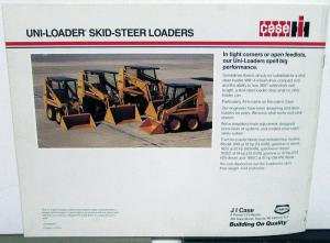 1987 Case IH Dealer Sales Brochure Loaders & Blades Features & Specifications