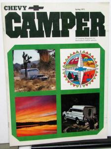 Spring 1972 Chevy Camper Promotional Camping Magazine Chevrolet Cars Trucks RVs