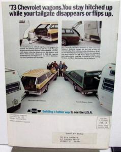 Spring 1973 Chevy Camper Promotional Camping Magazine Chevrolet Cars Trucks RVs