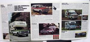 1976 Chevrolet Dealer Sales Brochure Recreational Vehicles RV Motor Home Towing