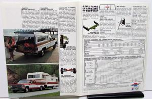 1976 Chevrolet Dealer Sales Brochure Recreational Vehicles RV Motor Home Towing