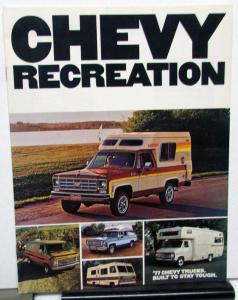 1977 Chevrolet Dealer Recreational Vehicle Sales Brochure RV Towing Motor Home