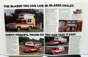 1977 Chevrolet Dealer Recreational Vehicle Sales Brochure RV Towing Motor Home