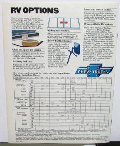 1977 Chevrolet Dealer Recreational Vehicle Sales Brochure RV Towing Motor Home