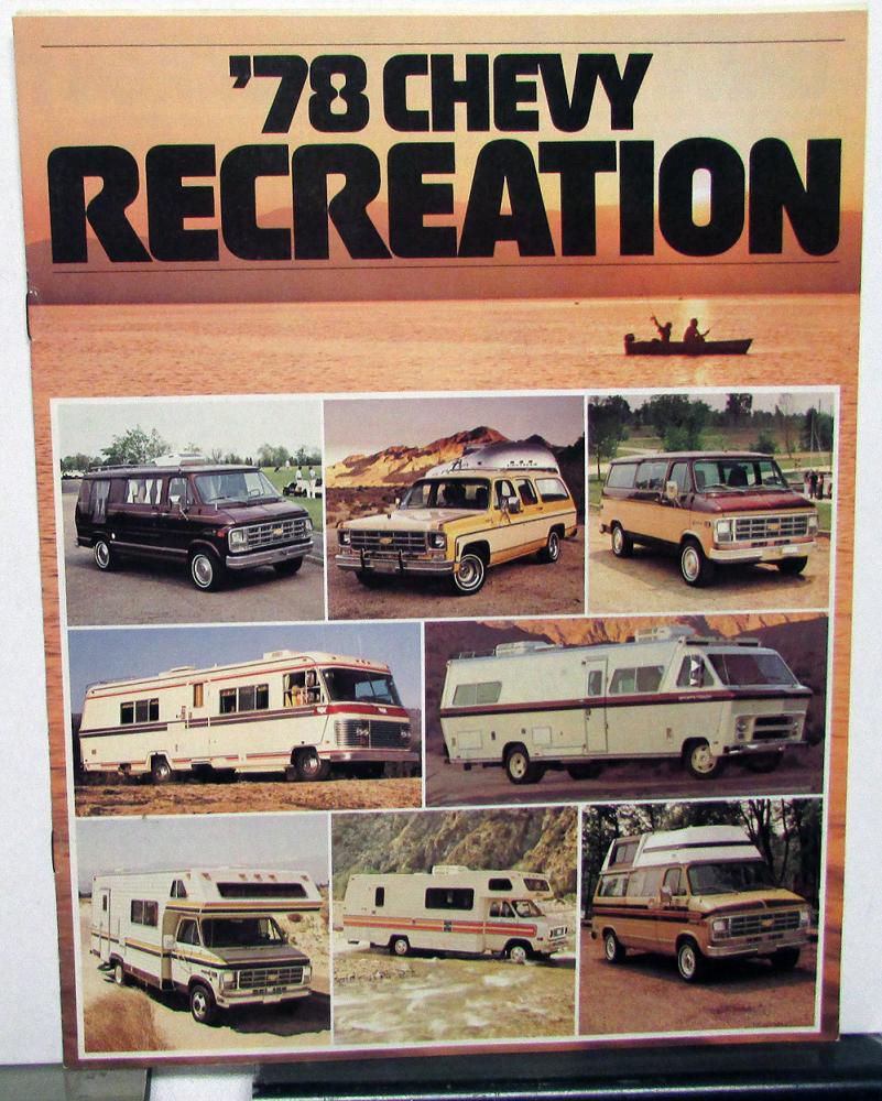1978 Chevrolet Dealer Recreational Vehicle Sales Brochure RV Towing Motor Home