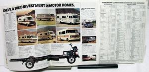 1978 Chevrolet Dealer Recreational Vehicle Sales Brochure RV Towing Motor Home