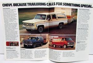1978 Chevrolet Dealer Recreational Vehicle Sales Brochure RV Towing Motor Home