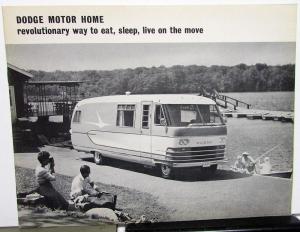 1963 Dodge Motor Home Dealer Sales Brochure B&W Vintage RV Camper Features