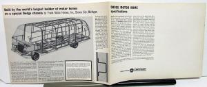 1963 Dodge Motor Home Dealer Sales Brochure B&W Vintage RV Camper Features