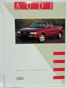 1994 Audi Press Kit - 90 100 CS Cabriolet V8 Quattro S4