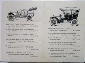 1904 05 06 07 Haynes Auto Price List Used Cars Flyer Pre 1916 Brass Era Original