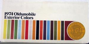 1974 Oldsmobile Exterior Colors Paint Chips & Interior Color Combos Sales Folder