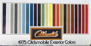1975 Oldsmobile Exterior Colors Paint Chips & Interior Color Combos Sales Folder