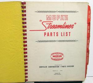 1936-1947 Mopar Streamliner Quick Reference Book Plymouth Dodge Desoto Chrysler
