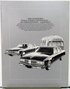 1980 Oldsmobile Trailer Towing Info & Equipment Folder Guide Original