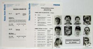 1988 Mazda Racing Press Kit - Downing Jacobson Johnson Bacon Kendall Greer