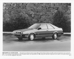 1988 Subaru DL 3-Door Coupe Press Photo 0038