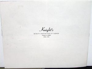 Late 1960s Knights Campers For Datsun Pickup Models Dealer Sales Brochure RV
