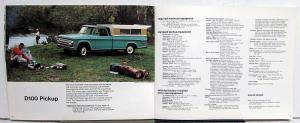 1970 Dodge RV Dealer Sales Brochure Camper Topper Pickup Van Motor Home