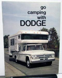 1970 Dodge Dealer Recreational Vehicle Brochure RV Camper Pickup Van Motor Home