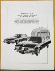 1981 Oldsmobile Trailer Towing Info & Equipment Folder Guide Original
