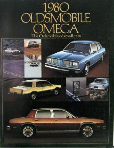 1980 Oldsmobile Omega & SX Small Cars Sales Brochure Folder Original