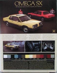1980 Oldsmobile Omega & SX Small Cars Sales Brochure Folder Original