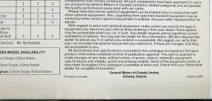 1982 Oldsmobile Cutlass Ciera Front Wheel Drive CANADIAN Sales Brochure Folder