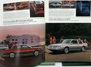 1983 Oldsmobile Firenza Omega Cutlass 98 Delta 88 Toronado Cruiser Sale Brochure