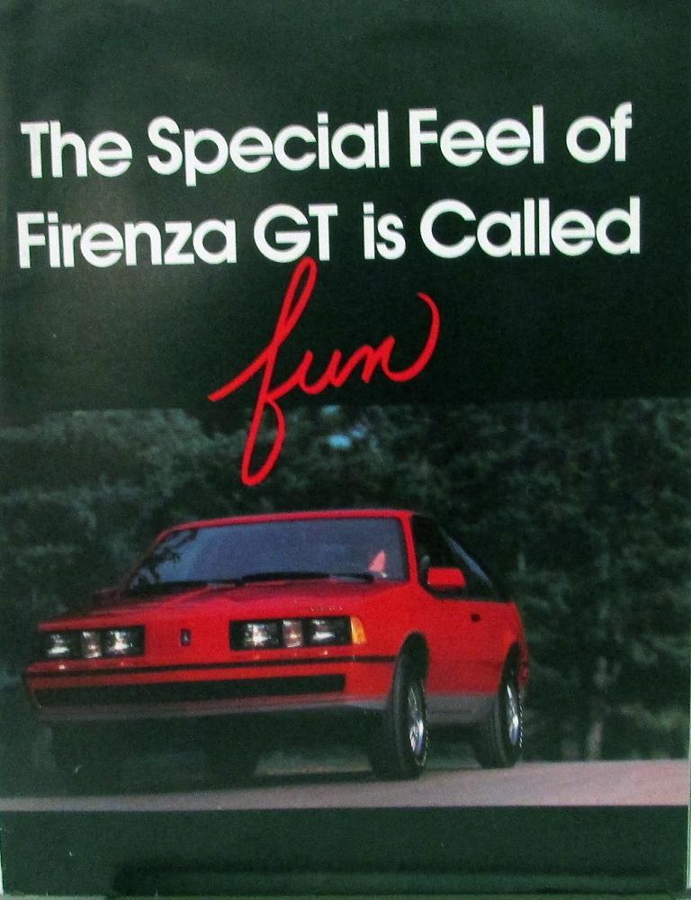1984 Oldsmobile Firenza GT Sales Folder Poster Original