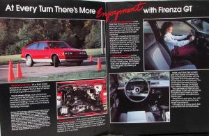 1984 Oldsmobile Firenza GT Sales Folder Poster Original