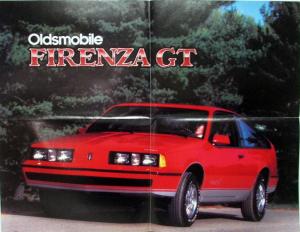 1984 Oldsmobile Firenza GT Sales Folder Poster Original