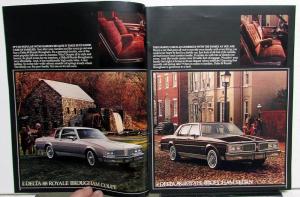 1984 Oldsmobile Firenza Omega Cutlass 88 98 Toronado Sales Brochure Original