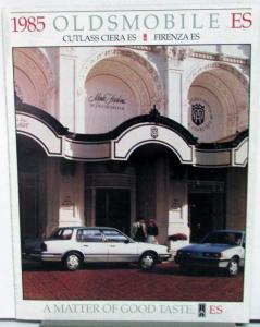 1985 Oldsmobile Firenza  ES & Cutlass Ciera ES Sales Folder Poster Original