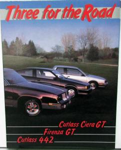 1985 Oldsmobile Firenza GT & Cutlass 442 & Ciera GT Sales Folder Poster Original