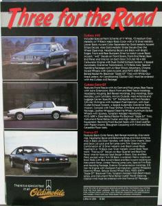 1985 Oldsmobile Firenza GT & Cutlass 442 & Ciera GT Sales Folder Poster Original