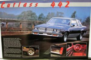 1985 Oldsmobile Firenza GT & Cutlass 442 & Ciera GT Sales Folder Poster Original