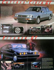 1985 Oldsmobile Firenza GT & Cutlass 442 & Ciera GT Sales Folder Poster Original