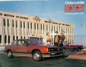 1985 Oldsmobile Calais 500 Indy Pace Car Sales Folder Original