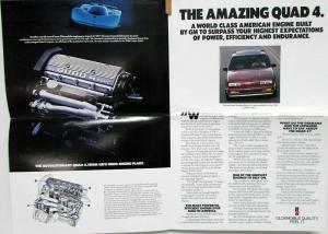 1988 Oldsmobile Cutlass Ciera Calais Supreme Quad 4 Sales Folder Poster Original