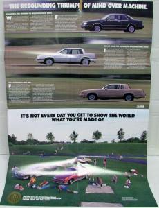 1988 Oldsmobile Cutlass Ciera Calais Supreme Quad 4 Sales Folder Poster Original
