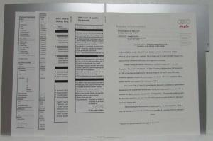 2001 Audi Press Kit