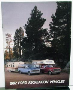 1982 Ford Dealer Recreation Vehicles Sales Brochure Car Pickup Van Towing Camper