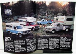 1982 Ford Dealer Recreation Vehicles Sales Brochure Car Pickup Van Towing Camper