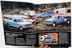 1983 Ford Dealer Recreation Vehicles Sales Brochure Pickup Van RV Camper Towing